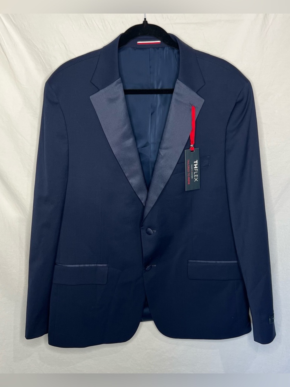 NWT Tommy Hilfiger TH Flex Navy Blazer Davenport 46R Classic Sport Suit Jacket